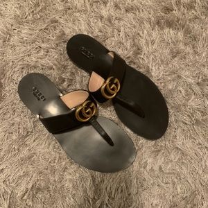 Gucci Marmont Black Sandals 39